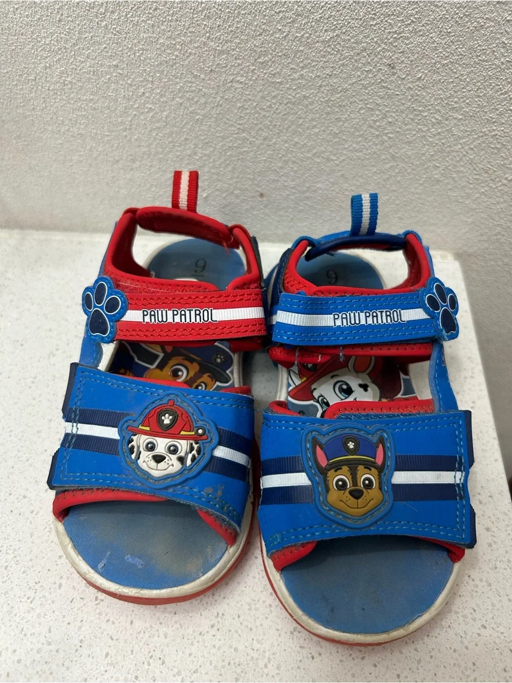 Paw Patrol Blue and Red Character Hook-and-Loop Kids Sandals